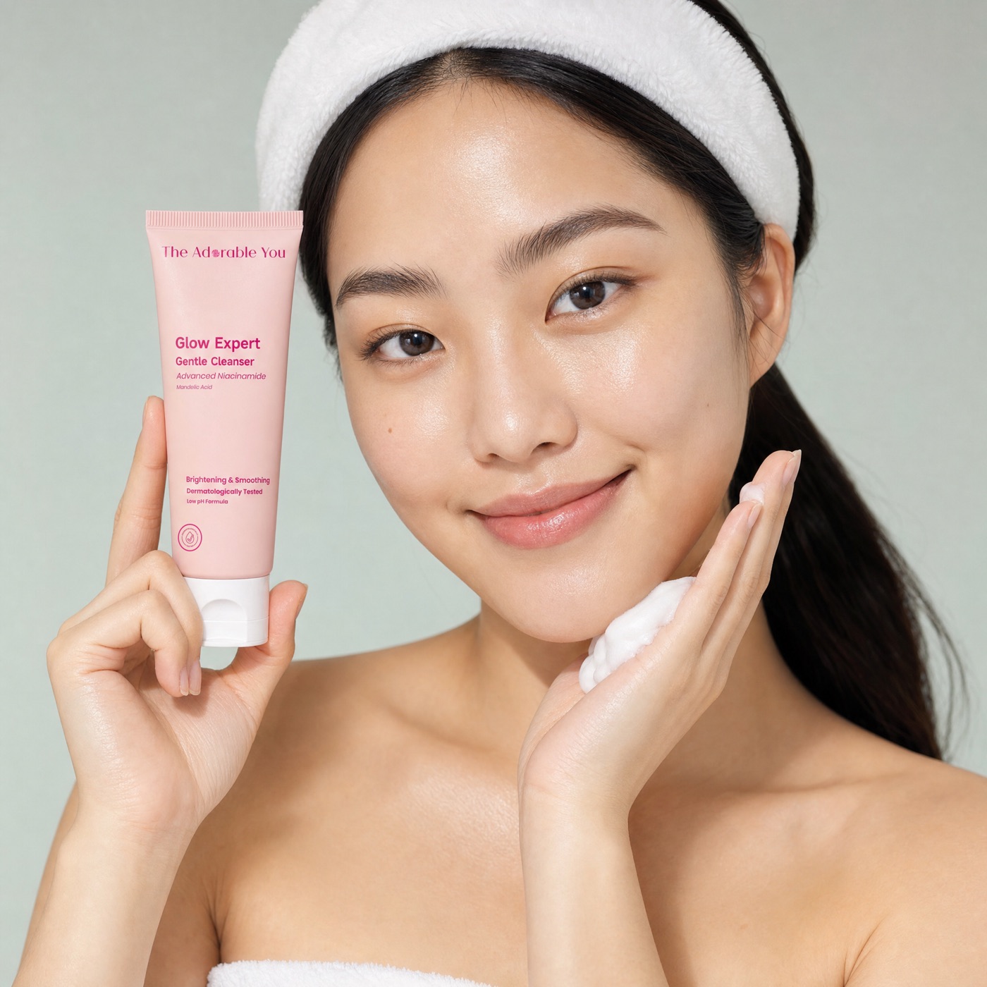 Gentle Cleanser in use
